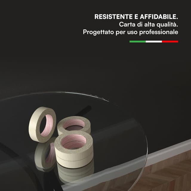 Detalle de DNK TRADE Nastro di carta gommata per imbianchini 25 mm x 50 m (12 rotoli) riciclabile