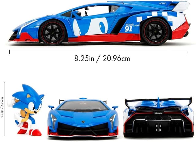 Thumbnail 5 de Jada Sonic Lamborghini Veneno 1:24