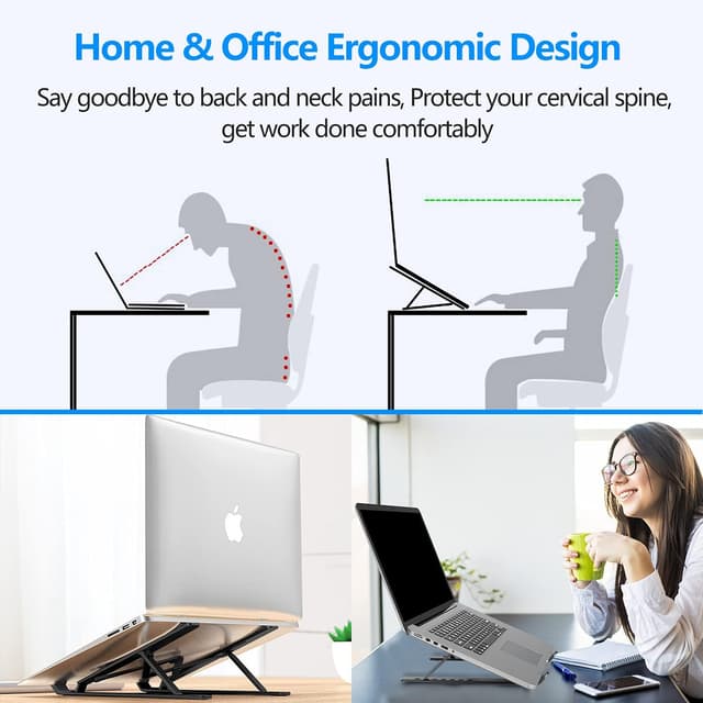 Detalle 2 de Laptop Ständer faltbar Aluminium 10–15,6 Zoll