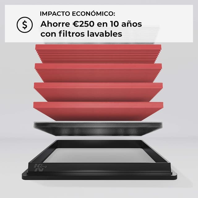 Thumbnail 3 de K&N 33-2194 Filtro de aire lavable 50,000 millas