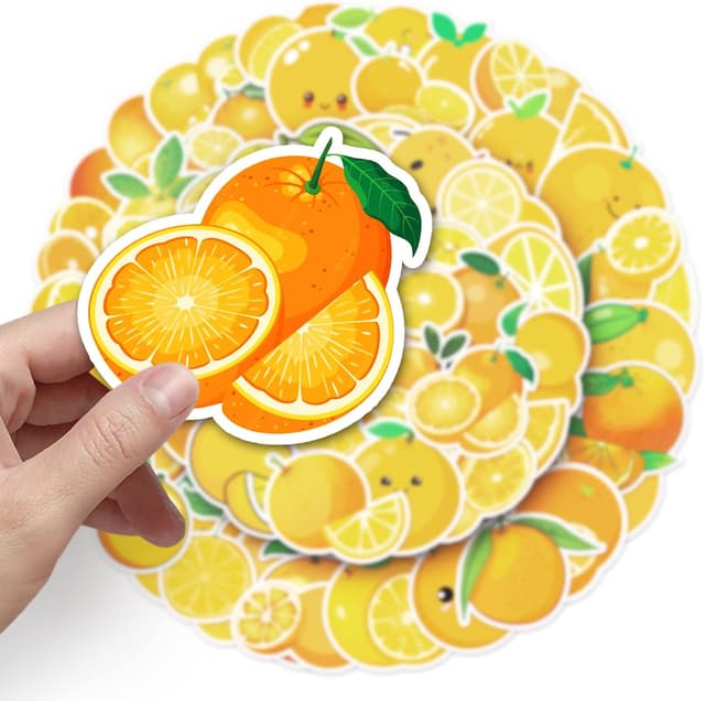 Detalle 2 de Orange Laptop Sticker 50er Pack