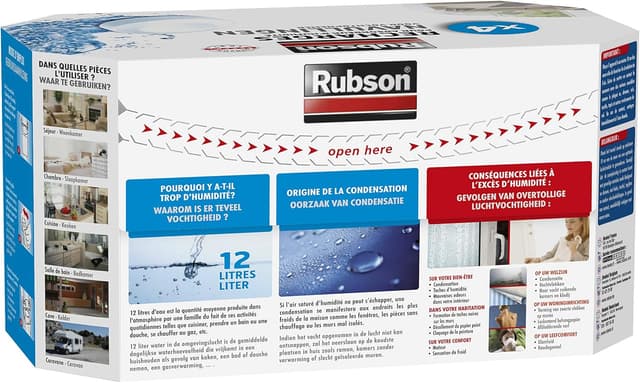 Detalle 2 de Rubson Recharge Tab Basic 1852170, ricariche per deumidificatore (4 pezzi) bianche