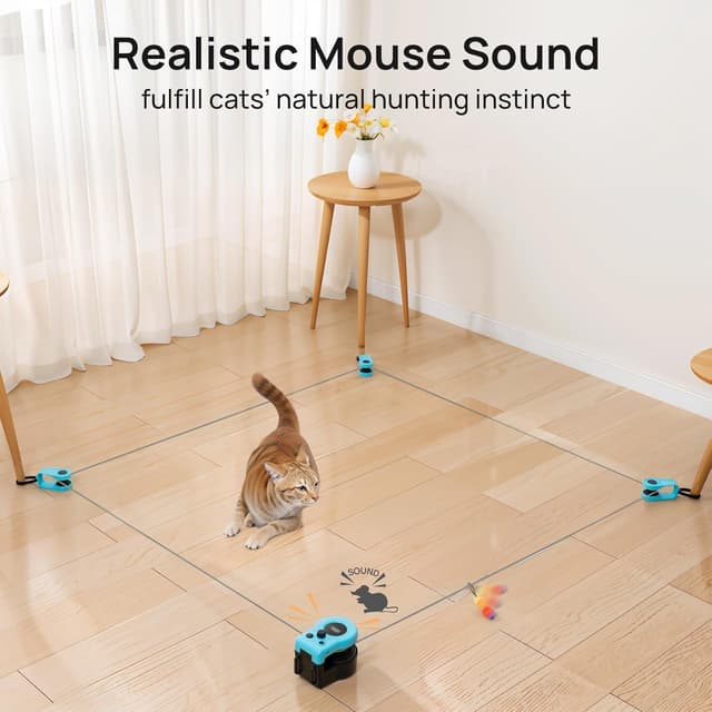 Detalle 2 de AOKUY Katzenspielzeug Laufband mit Maus