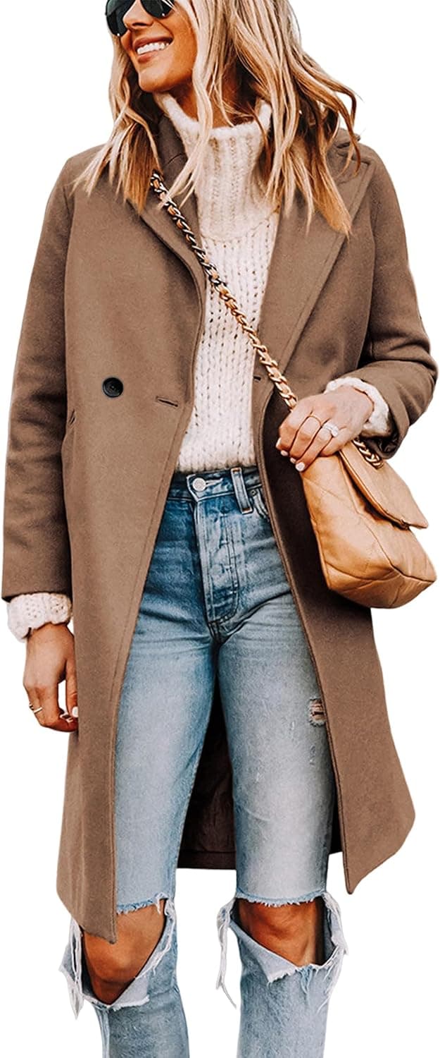 Thumbnail 6 de Tanming Wool Blend Pea Coat Knee Length