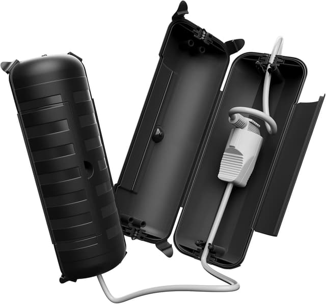 Detalle de Restmo 2er Set RESTMO IP44 wasserdichte Kabelbox für den Außenbereich – wetterbeständige Schutzbox für Verlängerungskabel & Steckverbindungen