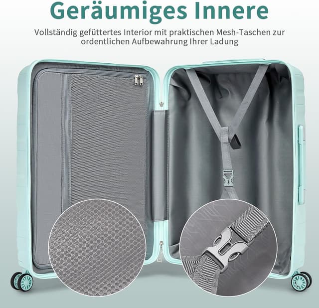 Thumbnail 4 de KONO Handgepäckkoffer Leicht Hartschale