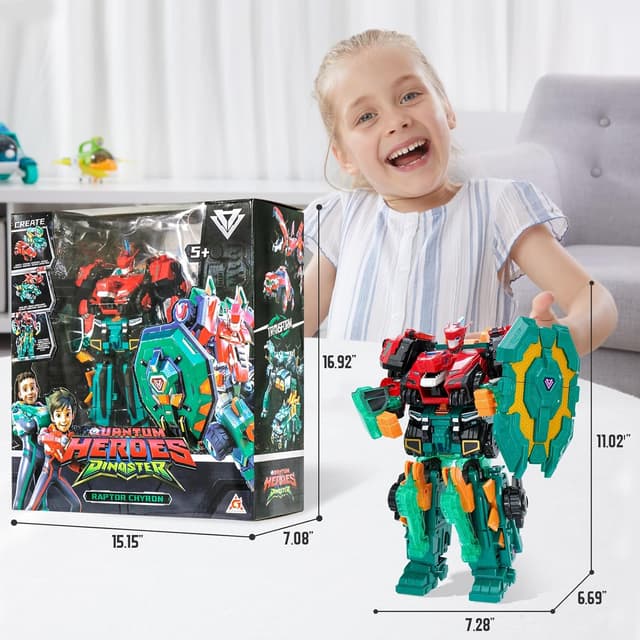 Thumbnail 5 de Quantum Heroes DINOSTER robot transformable 11,02 pouces 🤖