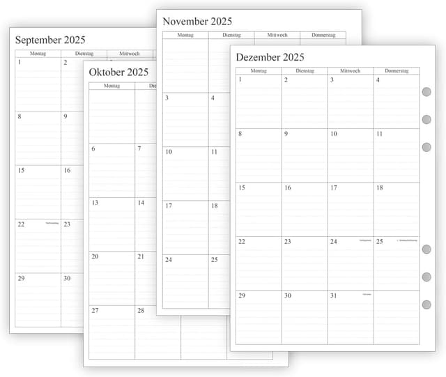 Thumbnail 5 de A5 Wochenplaner Einlage 2026 mit Tabs