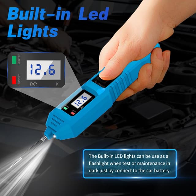 Detalle de Power Circuit Probe Tester Automotive 6V/12V/24V DC Car Electric Circuit Tester (Blue)