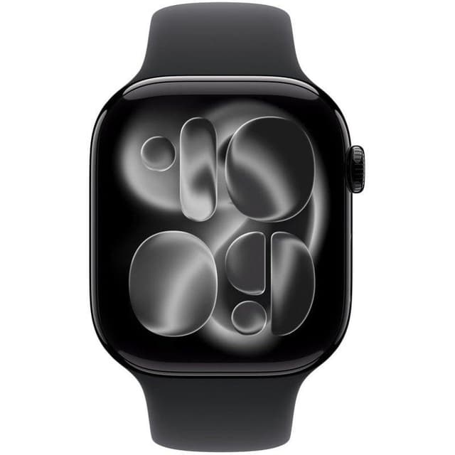 Detalle 2 de Apple Watch Series 11 GPS + Cellular 46 mm de aluminio negro con correa deportiva negra (M/L)