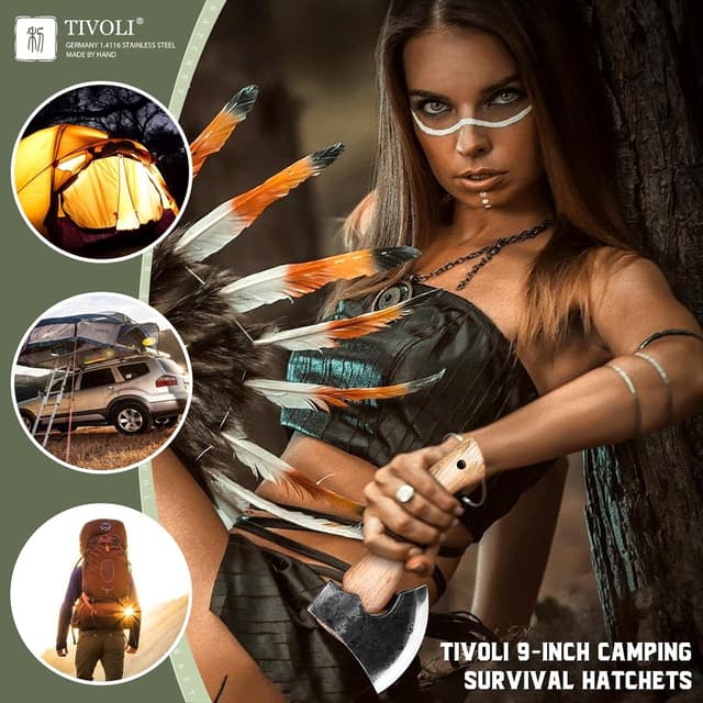 Detalle 2 de TIVOLI Hacha de Mano 27cm forjada