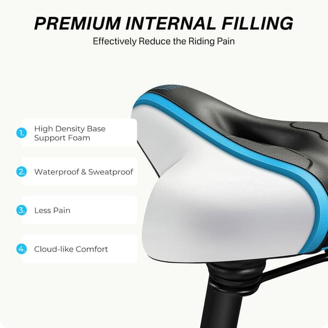 Detalle de YOUNGDO Gel bicycle saddle for comfort