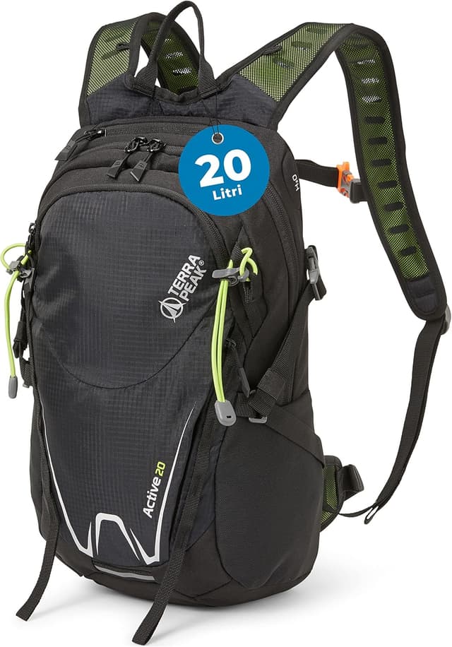 Detalle de Terra Peak ACTIVE 20 Piccolo: zaino trekking impermeabile da 20 litri per escursionismo e viaggio