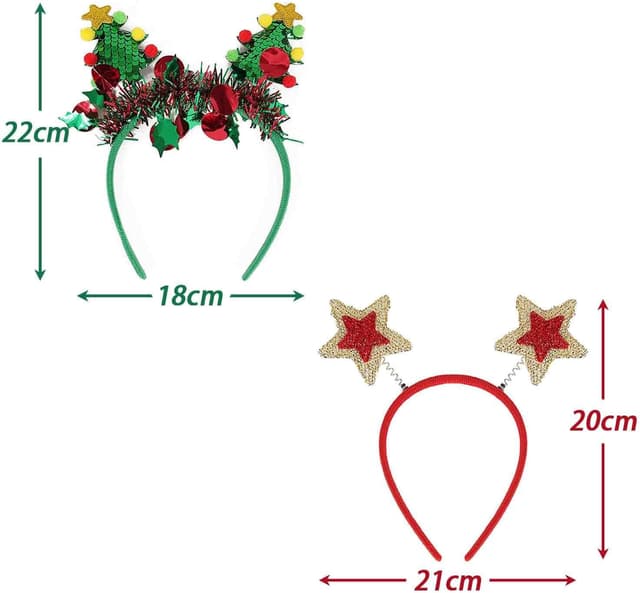 Thumbnail 1 de Umiin Christmas Headbands Glitter holiday hairbands 🎀