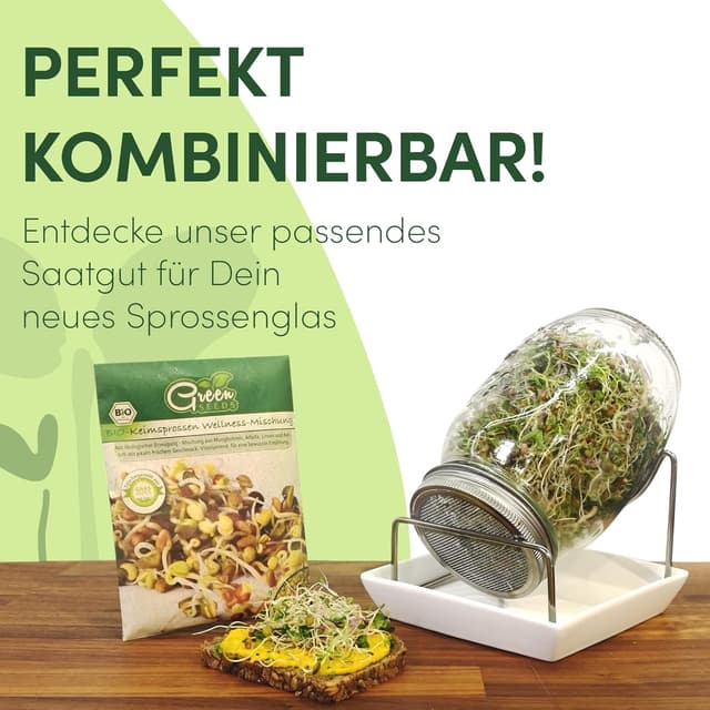 Thumbnail 6 de Green SEEDS Sprossglas Starter-Set 1000ml