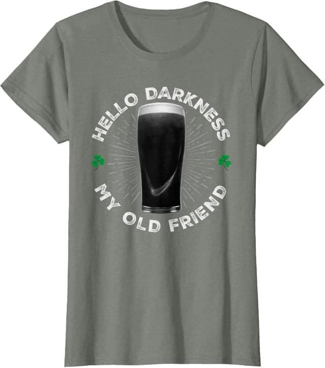 Thumbnail 6 de Maglietta divertente “Hello Darkness My Old Friend” per San Patrizio