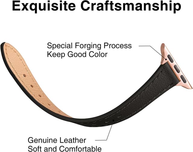 Detalle 2 de SUNFWR Leather Strap for Apple Watch 41mm