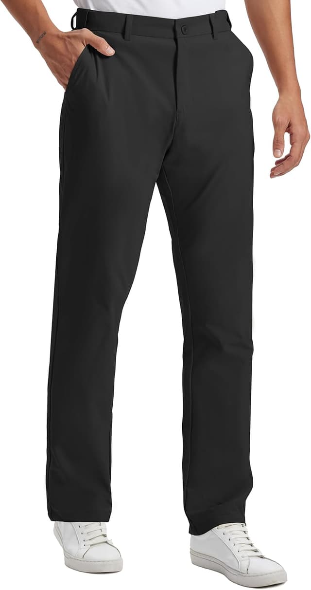 Detalle de Lightweight Quick-Dry Anti-Slip Mens Golf Pants with 4 Pockets (Stretch Casual Slacks)