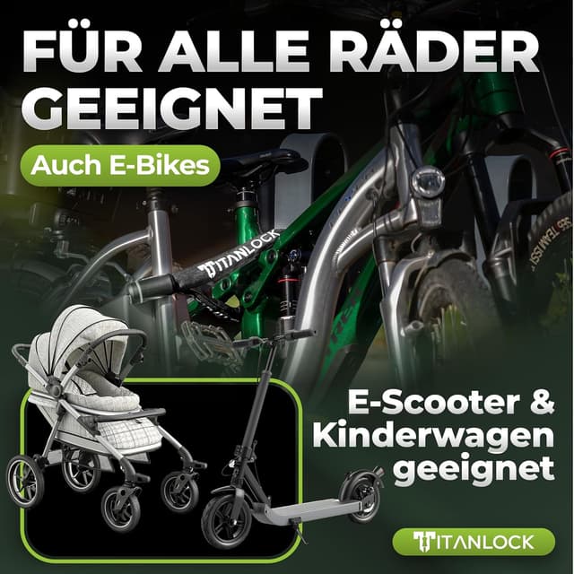 Detalle de TITANLOCK Fahrrad-Kettenschloss mit Reflektionsschutz (Sicherheitsstufe 7/10) – leicht transportierbar & rostfrei