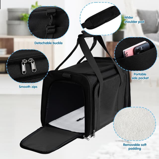 Detalle de AiQInu Zaino trasportino pieghevole per cani e gatti 3–6 kg