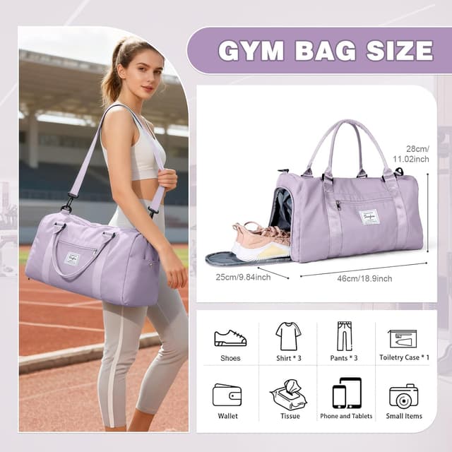 Detalle de WEPLAN Sports Gym Bag 46cm waterproof