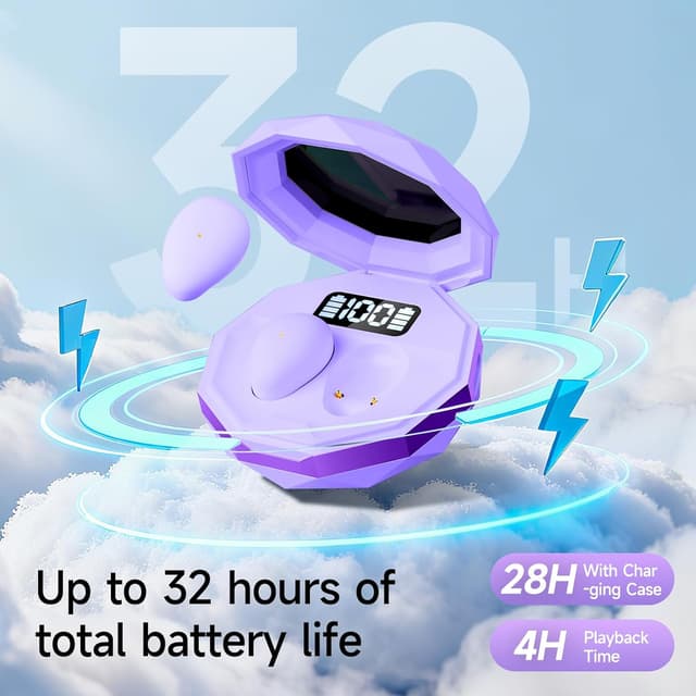 Thumbnail 6 de Sunvito Sleep Headphones Wireless (Purple) – mini Bluetooth 5.4 sleep earphones for side sleeping