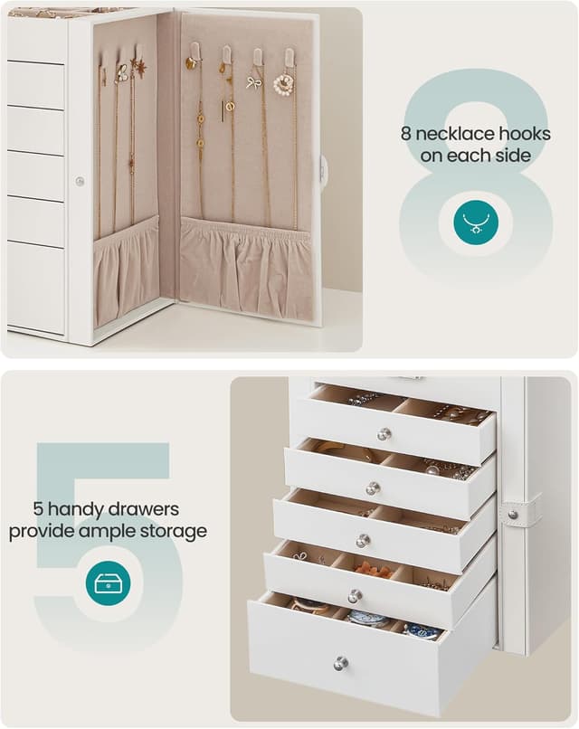 Thumbnail 6 de SONGMICS Jewellery Box 6 Tiers