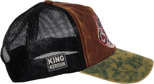 Detalle de King Kerosin Herren Trucker Cap im Vintage Retro Look „Bobber Garage“