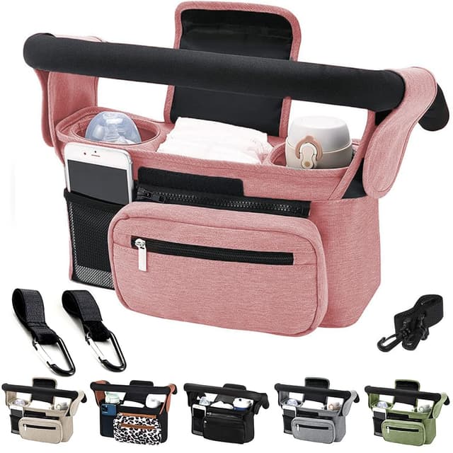 Imagen de Tyuodna Kinderwagen Organizer Rosa 2 Becherhalter en OfertitasTOP