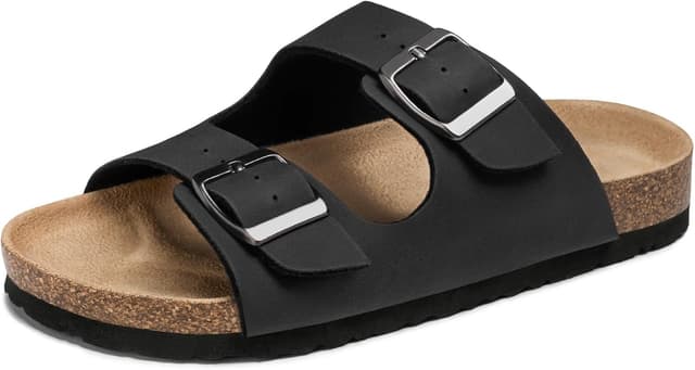 Detalle de FITORY Glitter Slide Sandals with Cork Footbed and Adjustable Straps (Kids)