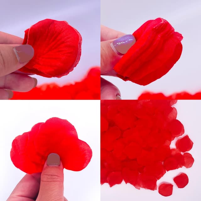 Thumbnail 6 de ANMOYIXIA Artificial Rose Petals (1000) – Red silk-style rose petals for bedroom, weddings and proposals