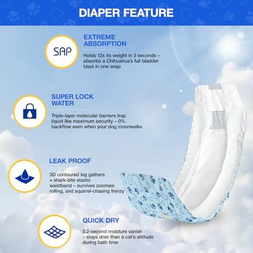 Thumbnail 2 de Flying Paws Pannolini per cani L 26 pezzi assorbenti