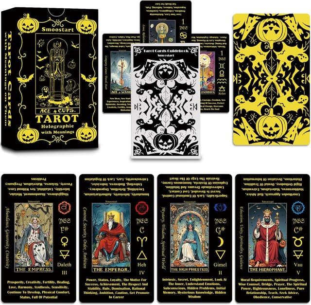 Imagen de Smoostart Schwarze Tarotkarten Halloween-Design 🎴 en OfertitasTOP