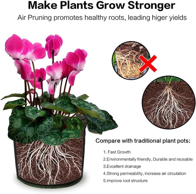 Thumbnail 3 de Mactoou Grow Bags 5 Gallon 5 Pack