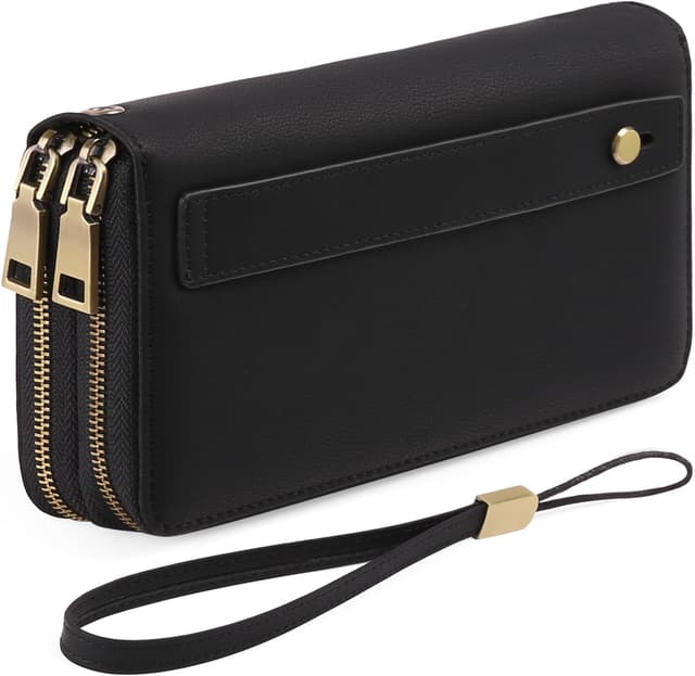 Thumbnail 6 de GAEKEAO Women’s Double-Zip Phone Clutch Wallet with RFID Blocking Wristlet Strap