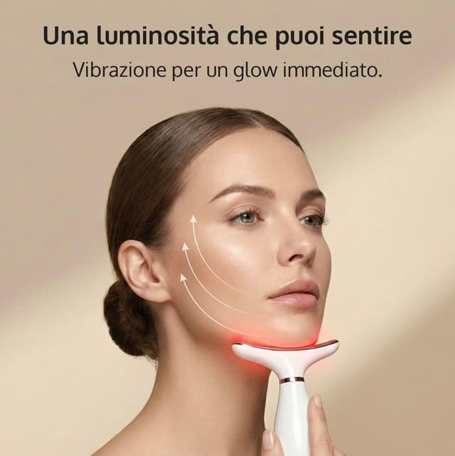 Detalle de Massaggiatore Viso Angelite con LED, calore e vibrazione per lifting e rassodare