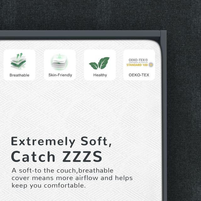 Detalle 2 de Wowttrelax Single 6 Inch Memory Foam Mattress