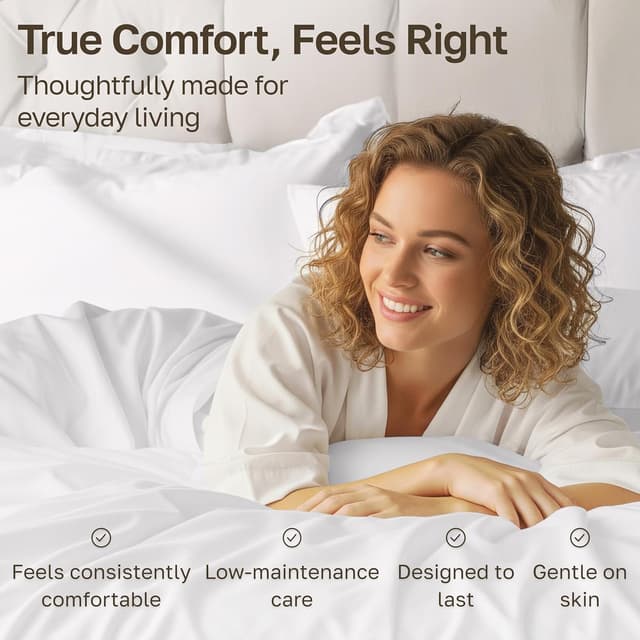 Thumbnail 5 de California Design Den Split King Bed Sheets Silver Sage