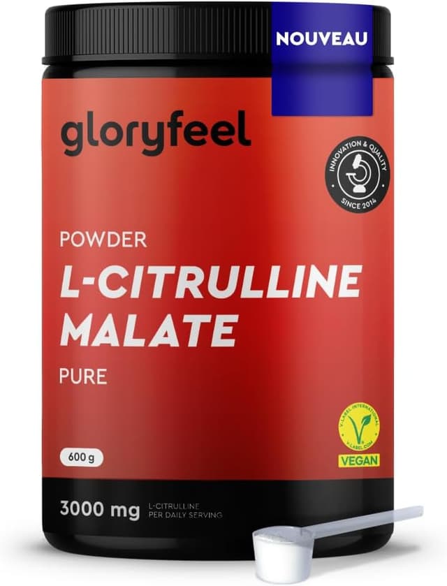 Detalle de L-Citrulline Malate 2:1 en poudre 100% pure — 3000 mg de citrulline par dose (125 portions)