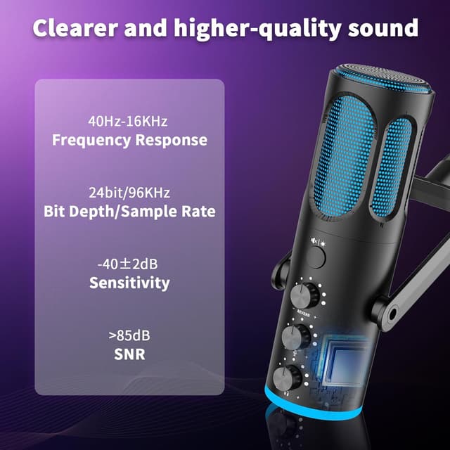 Detalle 2 de Ortizan Gaming Mikrofon PC USB