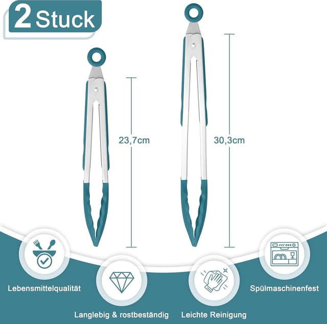 Detalle 2 de Homikit Küchenzange 2er Set Grill 2