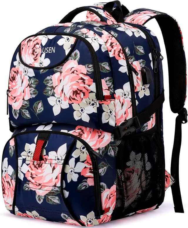 Detalle de Großer Rucksack Damen mit USB und Laptopfach 50 L