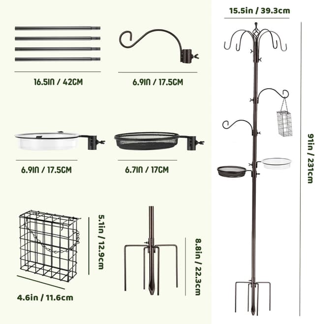 Detalle 2 de Urban Deco bird feeding station 93.9 inch