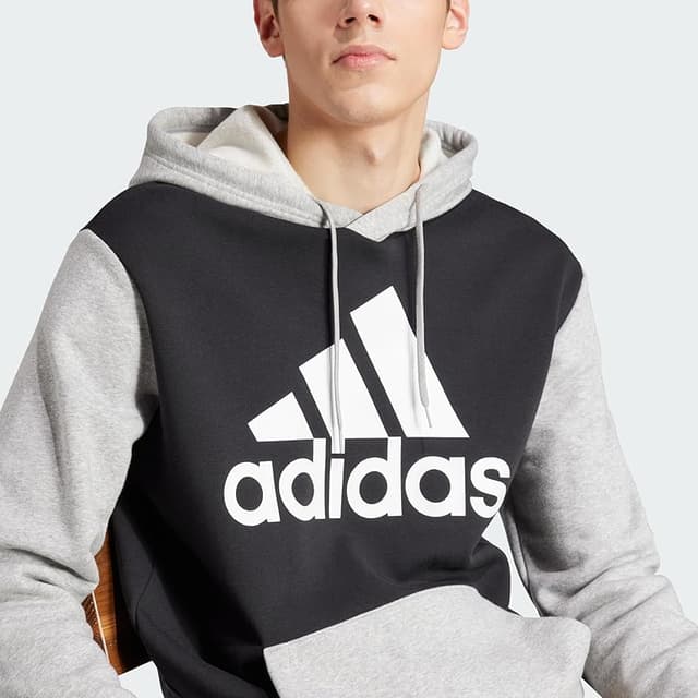 Thumbnail 3 de adidas Essentials Fleece Hoodie talla L Tall, blanco/negro