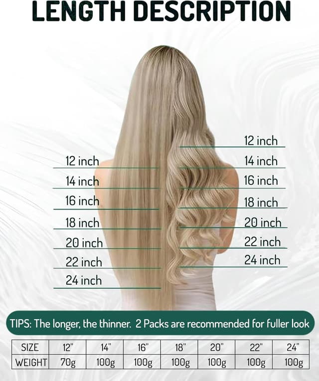 Detalle de RUNATURE Extension Capelli Veri Tessitura Biondo 35 cm, Colore 800 Bianco Biondo (100 g)