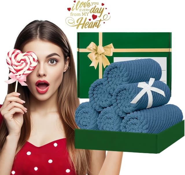 Thumbnail 5 de Blue Washcloths 6 Pack 13"x13"