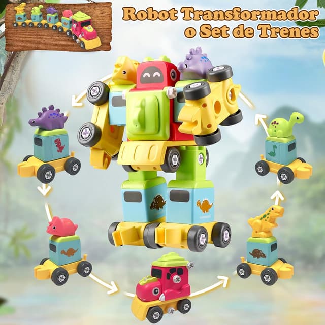 Thumbnail 3 de TOYABI Dinosaurios 5 en 2 Coche transformable