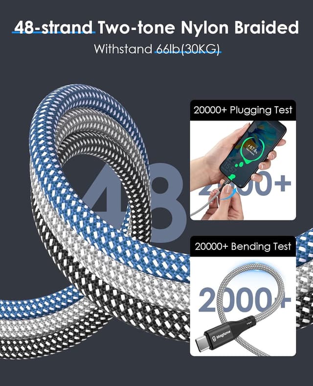 Thumbnail 4 de Magtame Cable Magnético USB-C Retráctil 1.5m para Carga ⚡