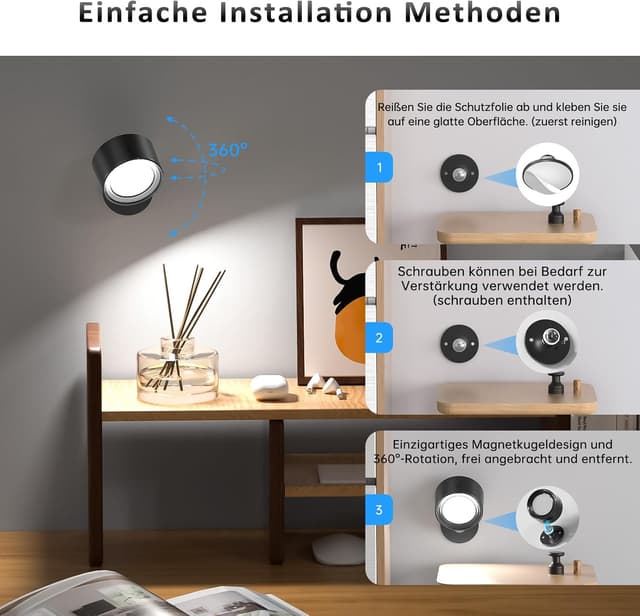 Thumbnail 4 de LED Wandleuchte Innen 2er Akku