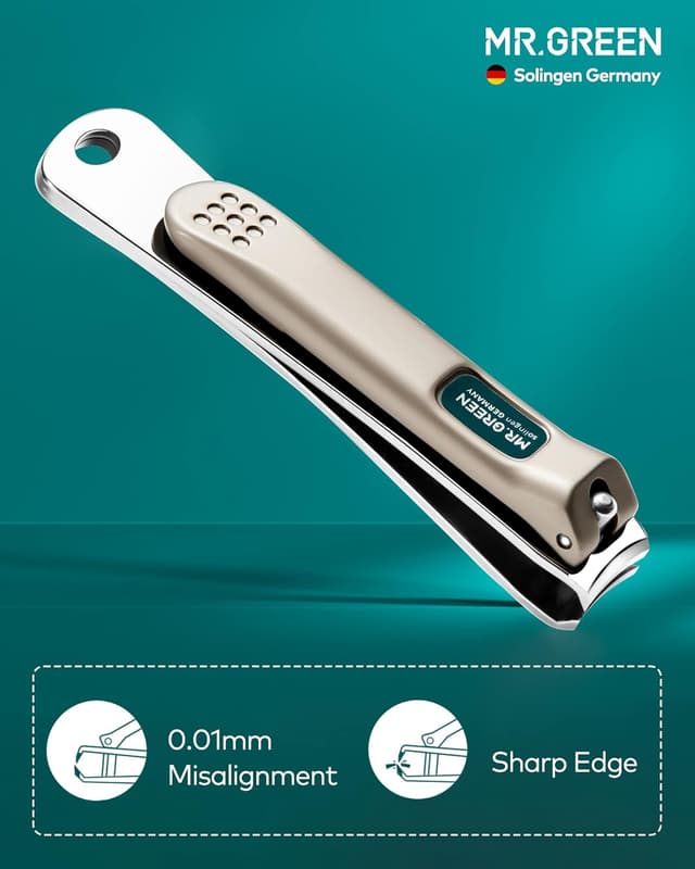 Detalle 2 de MR.GREEN Nail Clipper Set (MR-6103) – stainless steel nail care tools with leather-style case